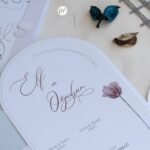 Oval Kesim Davetiye Çiçekli - Görsel 7