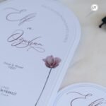 Oval Kesim Davetiye Çiçekli - Görsel 3