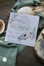 Kare Çiçekli Davetiye - Görsel 3