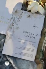 Dikdörtgen Çiçekli Davetiye - Görsel 3