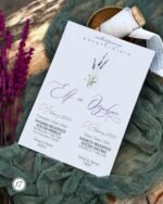 Dikdörtgen Çiçekli Davetiye - Görsel 2