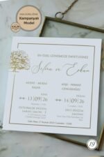 Kare Ağaçlı Davetiye - Görsel 2