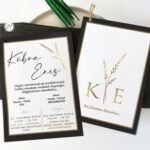 İplikli İkili Dikdörtgen Davetiye