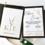 İplikli İkili Dikdörtgen Davetiye - Görsel 2