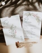 Dikdörtgen Çiçekli Davetiye - Görsel 2