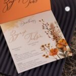 Kare Çiçekli Davetiye - Görsel 2