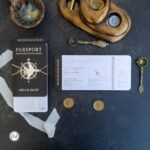 Dikdörtgen Siyah Ve Beyaz Pasaportlu Davetiye