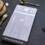 Dikdörtgen Siyah Ve Beyaz Pasaportlu Davetiye - Görsel 5