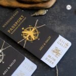 Dikdörtgen Siyah Ve Beyaz Pasaportlu Davetiye - Görsel 3