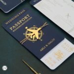 Dikdörtgen Lacivert Pasaportlu Davetiye - Görsel 4