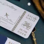 Dikdörtgen Lacivert Pasaportlu Davetiye - Görsel 2