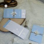 Dikdörtgen Mavi Pasaportlu Davetiye - Görsel 5