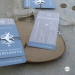 Dikdörtgen Mavi Pasaportlu Davetiye - Görsel 2