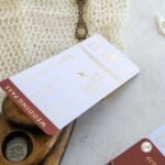 Dikdörtgen Bordo Pasaportlu Davetiye - Görsel 2