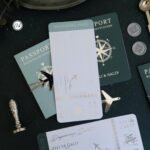 Dikdörtgen Su Yeşili Pasaportlu Davetiye - Görsel 2