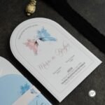 Oval Kesim Davetiye Kelebekli - Görsel 5