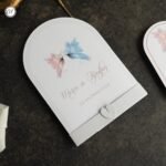 Oval Kesim Davetiye Kelebekli - Görsel 2