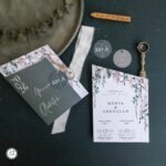 Kurdeleli Çiçekli Davetiye