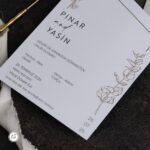 Kurdeleli Çiçekli Davetiye - Görsel 8