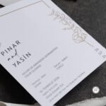 Kurdeleli Çiçekli Davetiye - Görsel 2