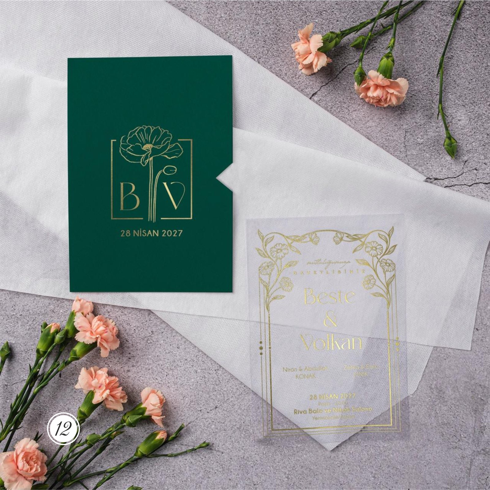 2855_Şeffaf_Davetiye-1 Dikdörtgen Davetiye - Görsel 1