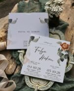 Kare Çiçekli Davetiye