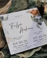 Kare Çiçekli Davetiye - Görsel 3