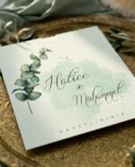 Kare Çiçekli Davetiye - Görsel 2