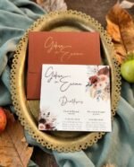 Kare Çiçekli Davetiye - Görsel 2