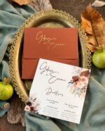 Kare Çiçekli Davetiye