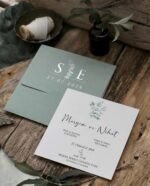 Kare Çiçekli Davetiye