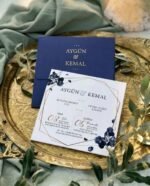 Kare Çiçekli Davetiye